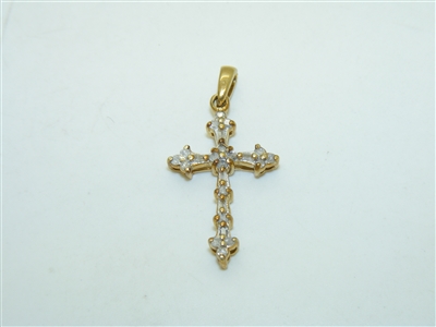 14k Yellow Gold Cross Pendant