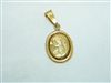 18k Yellow gold Women's Face Medal