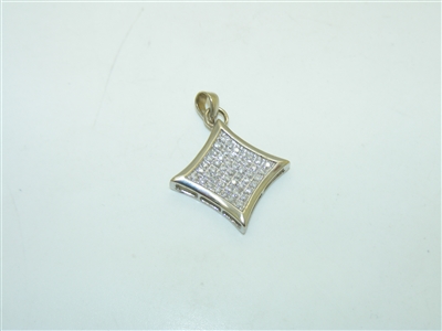 14k White Gold Diamond Pendant