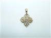 14k Yellow Gold Diamond Pendant