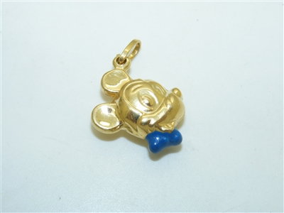 18k Yellow Gold Mickey Mouse Pendant