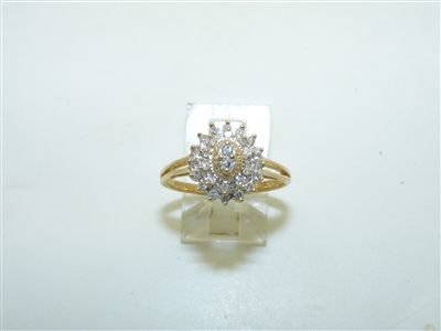 14k yellow gold cocktail ring