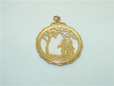 14k Yellow Gold Pearl Pendant
