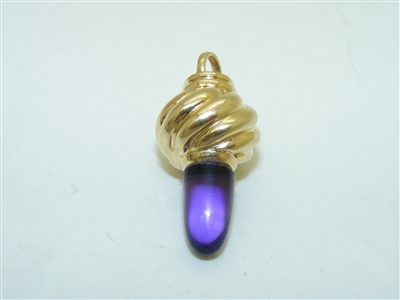 14k Yellow Gold Amethyst