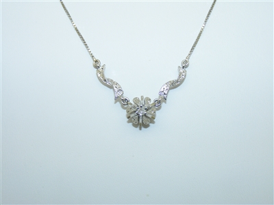 18k White Gold Vintage Diamond Necklace