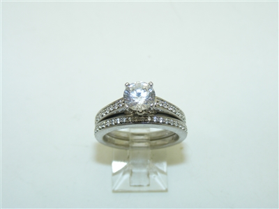 Duo Sterling Silver Engagement ring