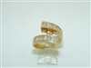 14k Yellow Gold Open Setting Diamond Ring