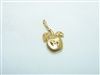 14k Yellow Gold apple Pendant