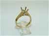 14k Yellow Gold Diamond Open Setting Ring