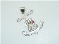 Saint Barbara Sterling Silver Pendant