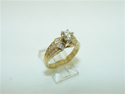 14k Yellow Gold Diamond Engagement Ring