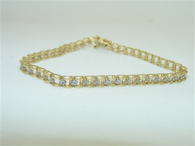 Beautiful 14k yellow Gold Tennis Bracelet