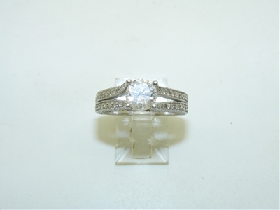 14k White Gold Diamond Engagement Ring