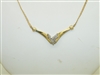 14k Yellow Gold Diamond Necklace