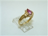 14k Yellow Gold Yellow and Red Cubic zircon rings