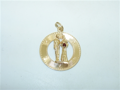 14k Yellow Gold Wedding Pendant