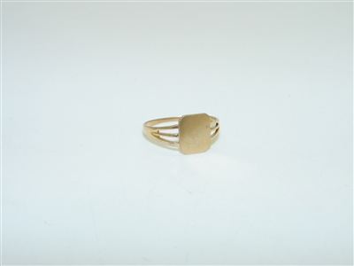 14k Yellow Gold ID Charm Ring