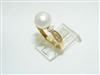 Gorgeous Cultured Pearl Diamond Ring
