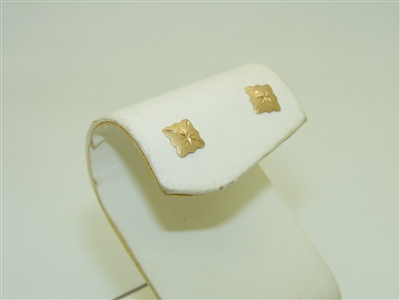 14k Yellow Gold Baby Earrings