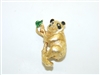 18k yellow Gold Panda Pin