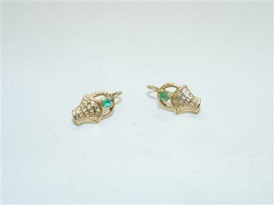 18k Yellow gold baby earrings