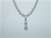 14k White Gold Diamond Necklace