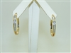 10k Yellow Gold Diamond Hoop Earrings