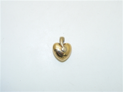 Yellow and White Gold Heart Pendant