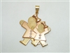 Mother & Daughter Yellow & Pink Gold Pendant