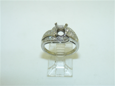 14k White Gold Open Setting Ring