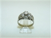 Vintage 10k White Gold Diamond Ring