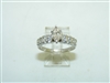 14k White Gold diamond Engagement ring