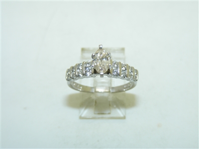 14k White Gold diamond Engagement ring