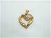 Diamond Tapered Baguette Heart Pendant