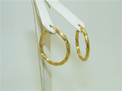 14k Yellow Gold Hoops