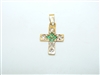 18k yellow gold cross pendant