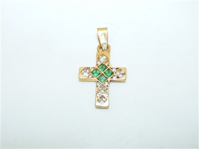 18k yellow gold cross pendant