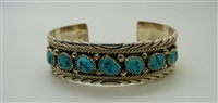 925 Sterling Silver Turquoise Cuff Bracelet