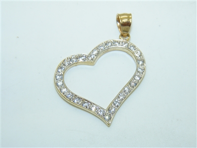 14k Yellow Gold Heart Pendant