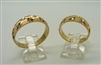 14 K Yellow Gold Star Designed Woman's & Mens Rings (Set)