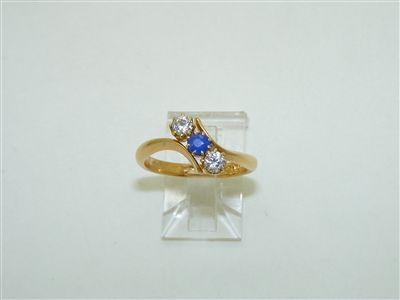 Natural Sapphire 18k Yellow Gold Ring