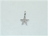 14k White Gold Star Diamond Pendant