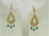 Gorgeous Turquoise Yellow Gold Leverback Earring