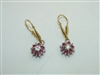 14k Yellow and White Gold Diamond and Ruby Earring