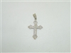 14k White Gold Cross Diamond Pendant