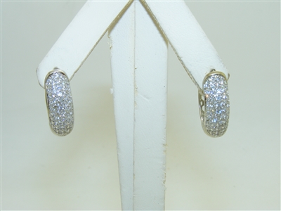 14k White Gold Hoop Earrings