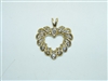 10k Yellow Gold Diamond Heart Pendant