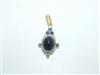 18k Yellow Gold Natural Sapphire Pendant