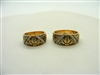 Designed Antique Finish Wedding Band Ring Set