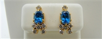 LONDON BLUE TOPAZ DIAMOND EARRINGS (22K YELLOW GOLD)